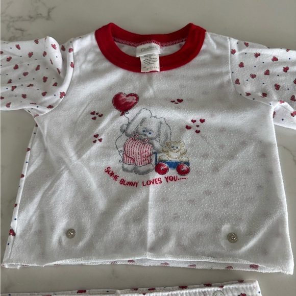 Vintage 90s  Carters Easter pajamas 3T - Picture 2 of 5
